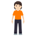 🧍🏻 person standing: light skin tone display on JoyPixels